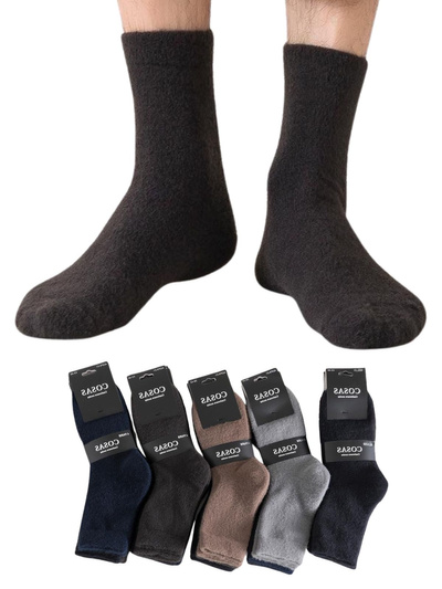 4x Kaszmirowe skarpetki męskie ciepłe ADP8-01