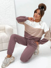 Damski dres bawełniany bluza wkładana przez głowę + spodnie 821113 cappuccino