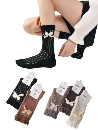 4x Kaszmirowe skarpetki damskie mix LM23-232