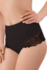 Wysokie majtki damskie z koronką Ewana figi 099 - czarny