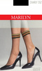 Skarpetki kabaretki z ozdobna gumką błyszczące MARILYN CHARLY S52