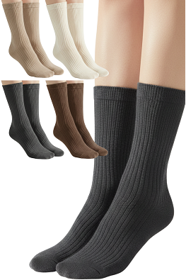 Skarpetki damskie z wełny merynosów x5 par BL61035F