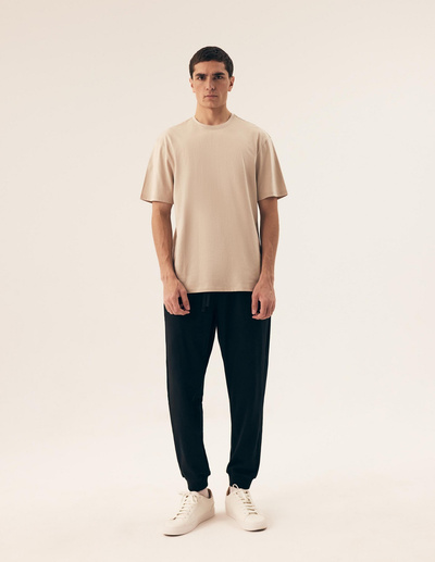 Klasyczna bawełniana koszulka męska z krótkim rękawem Henderson 43026 Mite