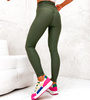 Leginsy sportowe z wysokim stanem 026 - khaki