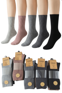 4x Kaszmirowe skarpetki męskie w modny prążek B725-01