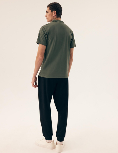 Ciemnozielona koszulka męska polo HENDERSON 43025 MILE