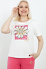 Sabra koszulka damska z motywem stokrotki 24Y09B0117 - fuksja