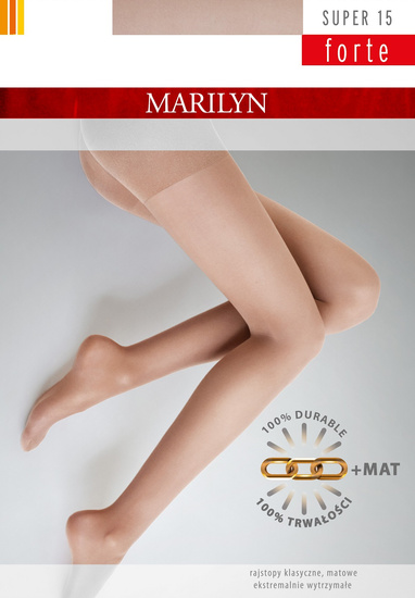 Cienkie rajstopy matowe Marilyn Super 15 Forte - BRONZO