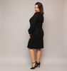 Błyszcząca sukienka z długim rękawem 691 Plus Size