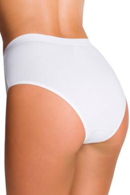 Majtki damskie z wysokim stanem gładkie Emili Soa Białe