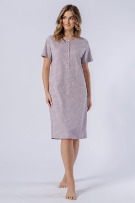 Wzorzysta koszula nocna zapinana na guziki Lidia 1548