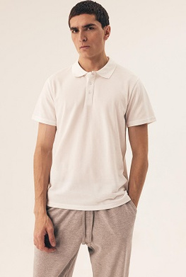 Biała koszulka męska polo HENDERSON 43025 MILE