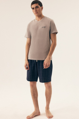 Henderson piżama męska krótki rękaw krótkie spodenki 42618 Dorm
