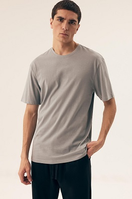 Klasyczna bawełniana koszulka męska z krótkim rękawem Henderson 43026 Mite