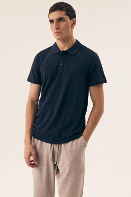 Granatowa koszulka męska polo HENDERSON 43025 MILE