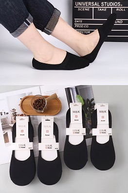 5x Skarpetki damskie stopki czarne M0059