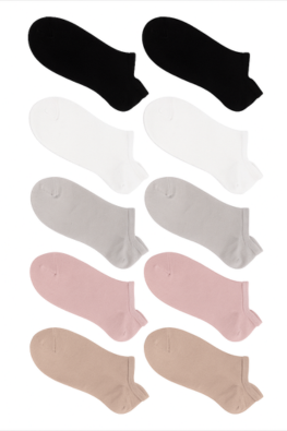 5x Damskie skarpetki stopki bambusowe z silikonem Cosas LM18-103