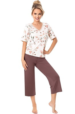 Donna elegancka piżama damska z wiskozy AMARIS 3/4