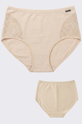 Bawełniane figi damskie z ozdobnym haftem 6665