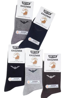 5x Kaszmirowe skarpetki męskie klasyczne YM03 