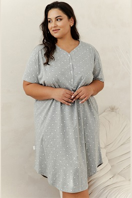 Koszula nocna z zapięciem Taro MEG 3367 XXL-3XL - szary