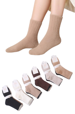 5x Futerkowe skarpetki damskie ciepłe S001-2 