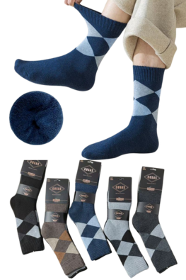 4x Skarpety męskie frotte w romby Cosas SP3-13 